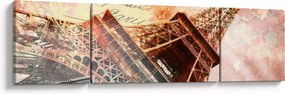 Obraz - Wieża Eiffla w stylu vintage (170x50 cm)