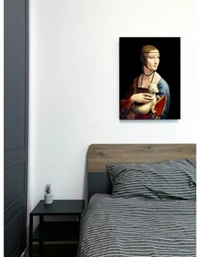 Obraz – reprodukcja 50x70 cm Lady with an Ermine, Leonardo Da Vinci – Fedkolor