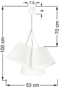 Biała nowoczesna lampa wisząca stożek - EXX67-Drima