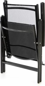 Zestaw dwóch regulowanych krzeseł ogrodowych - czarny