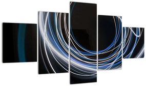 Obraz niebieskich linii (125x70 cm)