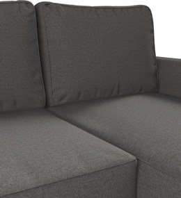 Pokrowiec na sofę Backabro rozkładaną z leżanką kolor szary tkanina strukturalna