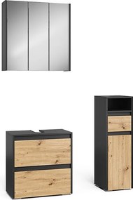 Zestaw mebli łazienkowych antracyt/artisan 60.1x30.1x62 majest