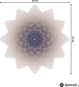 Naklejki na ścianę - Mandala beżowo - brązowa