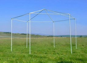 Pawilon ogrodowy z oknami 2x2x2m, namiot ogrodowy, szary Gardella-WGY