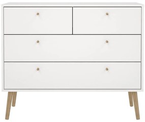 Biała niska komoda 99x82 cm Bodo – Tvilum