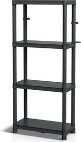Regał warsztatowy STACKARO SOLID SMALL, 58x28x131,5cm, czarny Prosperplast