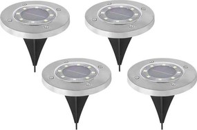 ZESTAW 4x lamp solarnych LED z czujnikiem CLAVO LED/1xAAA 4000K IP44 300 mAh