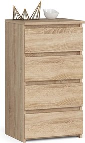 Komoda AKORD CL4 Dąb Sonoma 40 cm 4 szuflady kolor Dąb Sonoma mat 40x35x74 cm