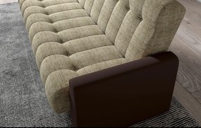 Sofa rozkładana z funkcją spania GARETT VELVET beżowa/szara ELTAP