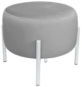 Pufa OLA LOFT ławka podnóżek metal biała MG17