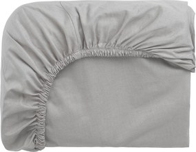 Prześcieradło z gumką z satyny bawełnianej Dormeo Warm Hug 90x200 cm szary