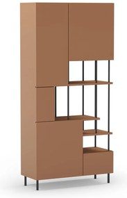 Ceglasty regał 84x175 cm Perla – Marckeric