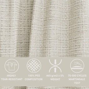 Szarobeżowy narożnik z tkaniny szenilowej (lewostronny/w kształcie litery L) Kirou – Maison de Rêve