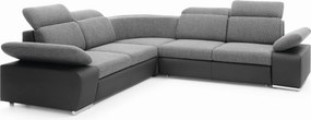 Masseno Narożnik TRENTO z funkcją spania i pojemnikiem na pościel Narozniki L, Rozkładana sofa - Szary, PUENTE 11