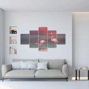 Obraz flamingów (125x70 cm)