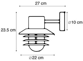 Zewnetrzna Nowoczesny Kinkiet / Lampa scienna zewnętrzny czarny IP44 - Prato Down Nowoczesny Oswietlenie zewnetrzne