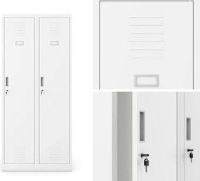Szafa socjalna czterokomorowa Kacper 80x50x180 cm, biała