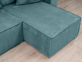 Rozkładana narożna sofa SMART COSARO petrolowa, dwustronna + 2 poduszki GRATIS
