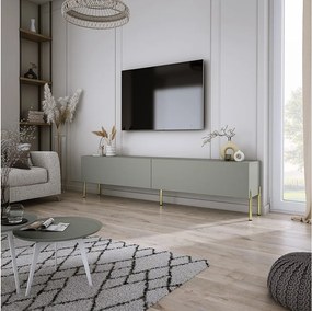 Szafka RTV: Aloe, 170 x 52 x 32 cm, złote nóżki