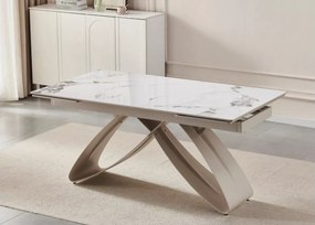 Stół rozkładany Twig 160-240 cm - nowoczesny stół do jadalni i salonu z ceramicznym blatem