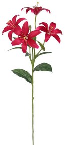 Sztuczna lilia, ciemnoróżowa, 60 cm