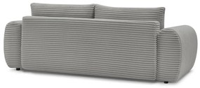 Ciemnoszara sztruksowa rozkładana sofa 257 cm Lucien – Bobochic Paris