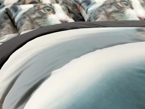 PrzytulneMieszkanie.pl PrzytulneMieszkanie.pl Pościel 3D KOT PRĘGOWANY Rozmiar pościeli: 70 x 90 cm | 140 x 200 cm