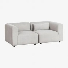 Modułowa Sofa 2-częściowa Fogler Tkaniny Jasnoszary - Sklum