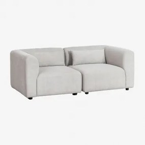 Dwuczęściowa Sofa Modułowa Fogler Tkaniny Jasnoszary - Sklum