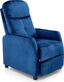 Rozkładany fotel wypoczynkowy z tkaniny velvet Felipe 2