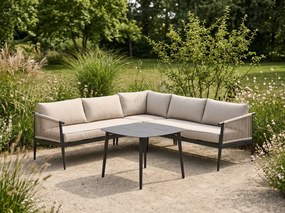 Elegancki aluminiowy narożnik tarasowy ze stolikiem AURORA