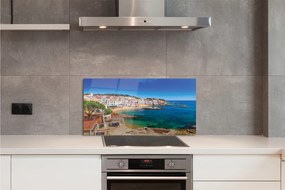 Panel Szklany Hiszpania Plaża miasto wybrzeże