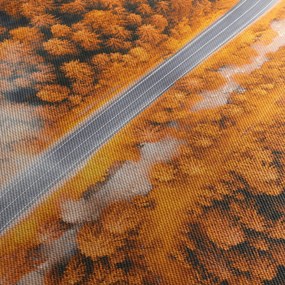 Obraz - Górska droga (z zegarem) (90x30 cm)
