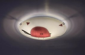 Rabalux 71278 Szklana lampa sufitowa dla dzieci Fowly, biała