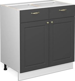 Szafka dolna do kuchni antracytowo-złoty 80x51.6x82 fame-line