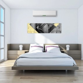 Obraz - Teksturowane kształty (170x50 cm)