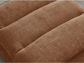 Pomarańczowy podnóżek z tkaniny szenilowej Neil – Bobochic Paris