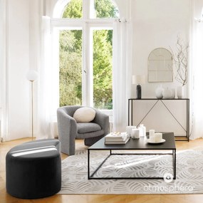Lampa stojąca z okrągłym kloszem, metalowa, 134 cm