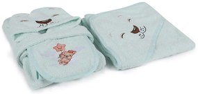 Miętowy bawełniany szlafrok dziecięcy w rozmiarze 1-2 lata Aslan – Foutastic