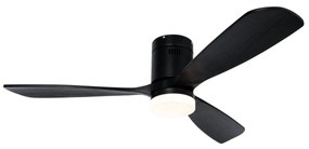 Czarny Wentylator sufitowy z lampą 132 cm z LED z funkcją ściemniania i pilotem - SofiaDesignerski Oswietlenie wewnetrzne
