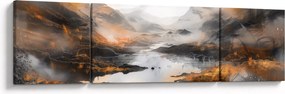 Obraz - Malowanie górskich krajobrazów (170x50 cm)