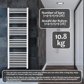 Grzejnik łazienkowy 1600 x 600 mm, biały