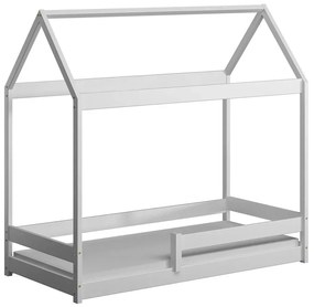 Białe łóżko dziecięce z barierkami - Kiders 200x90 cm