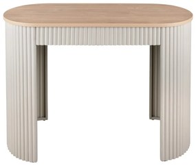 Beżowa metalowa konsola 40x100 cm Estriado – Leitmotiv