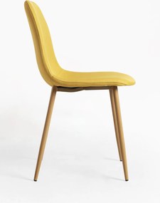 Zestaw 4 Krzese Teok Tkanina