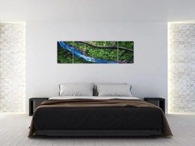 Obraz - Rzeka między górami, Kaukaz, Rosja (170x50 cm)