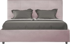 Łóżko bez stelaża tapicerowane 140x190 microfibra kolor lawendy Mika
