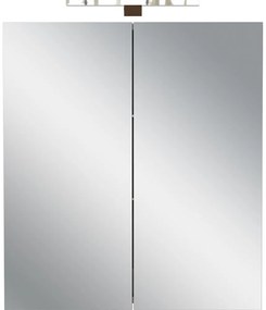 Kremowa wisząca/z lustrem szafka łazienkowa 60x71 cm Arcena – Germania