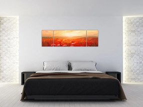 Obraz - Pole maków (170x50 cm)